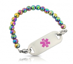 Rainbow Magnetic Medical ID Alert Bracelet
